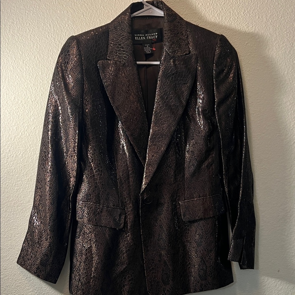 Ellen Tracy Shimmering Brown Jacket